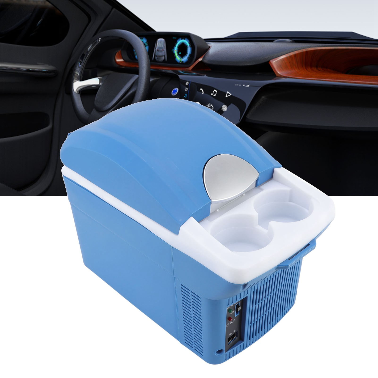 8L 12V Portable Electric Car Cooler, Electric Cooler Warmer 8L Easy To