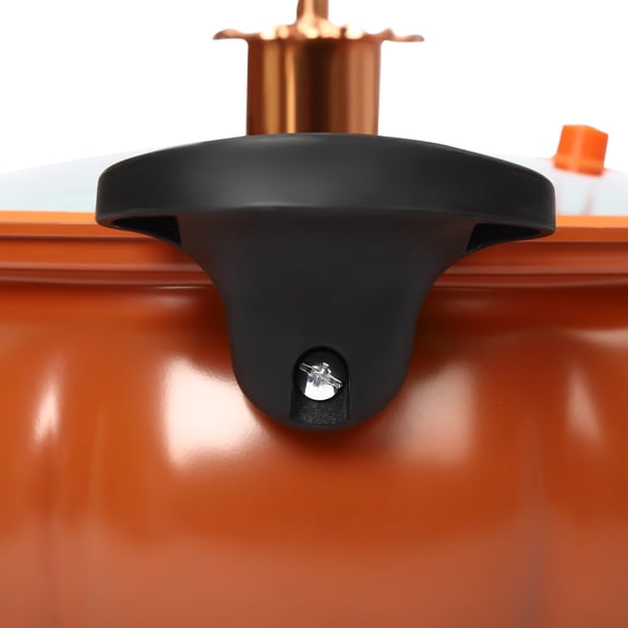 8L 38*22cm Micro Pressure Cooker Pumpkin Shaped Orange Micro Pressure Cooking Pot for Home Kitchens Dormitories