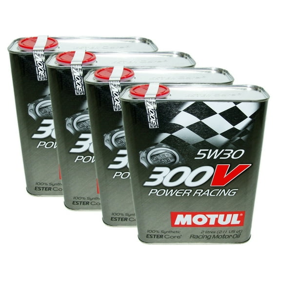 (8L=8.45 QT) MOTUL 300V 5W30 POWER RACING 100% SYNTHETIC ENGINE OIL