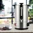 thumbnail image 1 of 8L Electric Coffee Urn with Adjustable Temperature, Anti-Scald Design, Stainless Steel, for Cafes, Offices, Weddings, Large Events - 1KW Power, Silver/Black, 1 of 7