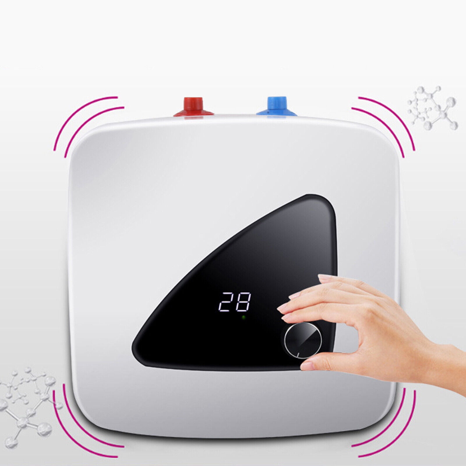 8L Electric Hot Water Heater Instant Boiler Shower Water Heater 30℃-65 ...