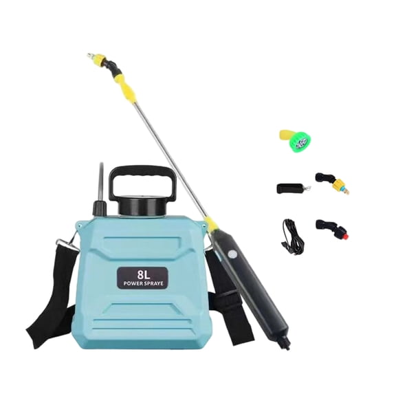 8L Electric Sprayer Watering Can High Pressure Agricultural Sprayer with Telescopic Wand Rechargeable Electric Misting