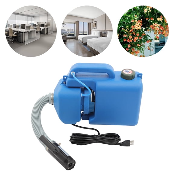 8L Electric ULV Fogger Machine, 1200W Cold Fogger Sprayer, 0-800ml/min Adjustable, 32ft Spray Range, Backpack Shoulder Strap, for Disinfection Insecticide Sanitizer, Blue