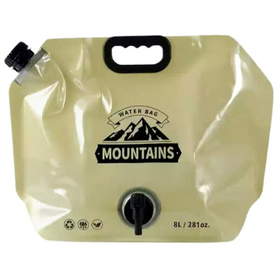 8L Foldable Water Storage Container - Large Capacity Multifunctional Outdoor Bag for Hand Washing, Fruit Cleaning & Camping Use, Reusable Material