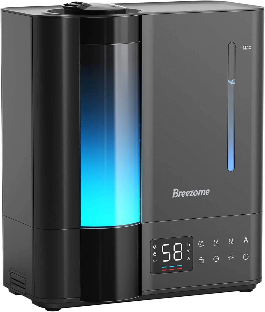 8L Humidifiers for Bedroom, Warm & Cool Mist for Large Room Home, Top Fill Ultrasonic Humidifier, Humidity Sensor, Essential Oil, 60H Runtime, Quiet for Baby, Plants, Fast Relief
