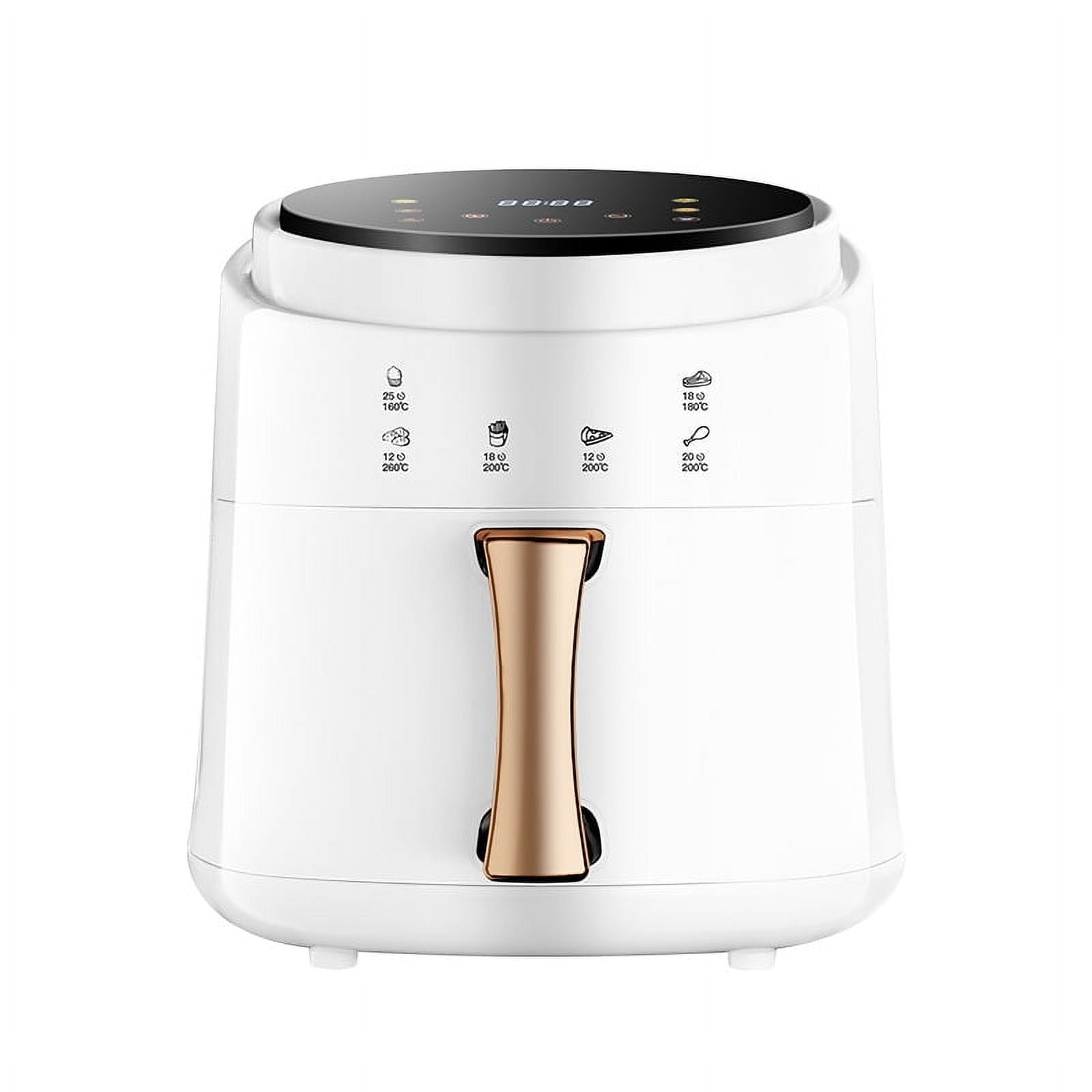 8L Large Air Fryer Oven, 1400W w/ 60-Min Timer & Precise Temp Control (60°-200°C), 8 Presets, Non-Stick Basket, Dishwasher Safe, Overheat Protection - Family Size Hot Air Fryer