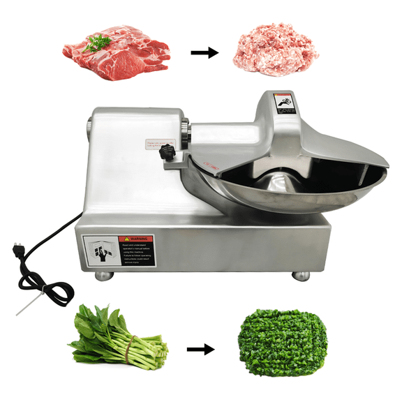 8L Meat Vegetable Chopper Grinder Machine Electric Food Processor 1400RPM with Rotary Bowl