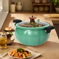 thumbnail image 1 of 8L Micro-Pressure Cooker, 2.11 Gallon Non-Stick Cookware with Quick Cooking, Large Capacity, and Modern Pumpkin Shape Design, 1 of 12