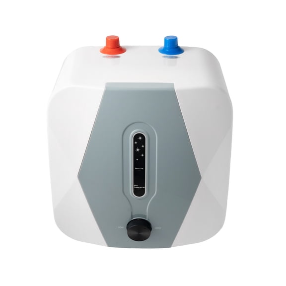 8L Mini Electric Water Heater, 1500W Fast Heating IPX4 Waterproof Adjustable Temp Small Hot Water Tank for Kitchen Under Sink