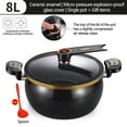 thumbnail image 1 of 8L Mini Pressure Cooker - Fast Heating Non-Stick Stockpot with Lock Handles, Transparent Lid & Pressure Relief, Induction Compatible for Gas/Electric Stoves, Family-Sized (2.1-Gallon), 1 of 3