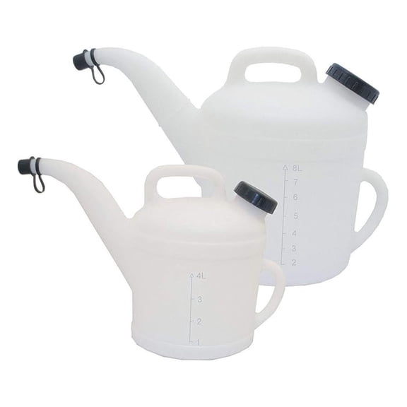 8L Polyethylene Measuring Pitcher, 13" Translucent Container with Cover & Spout - Accurate Fluid & Dry Goods Measurement for Industrial & Kitchen Use