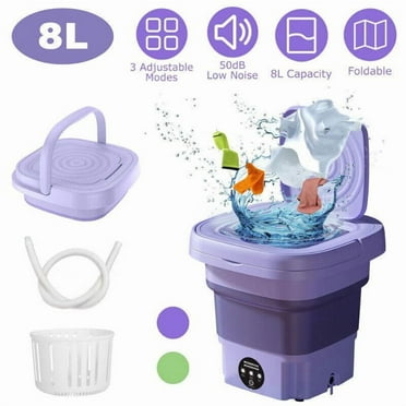 8L Portable Washing Machine Mini Washer Foldable Washer Spin Dryer Small Travel