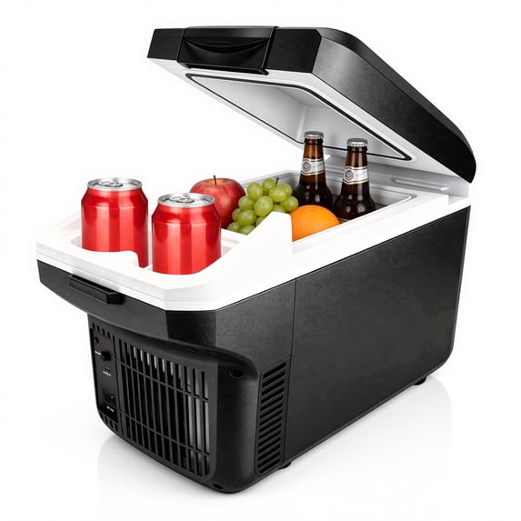 IceBlue 8L car refrigerator(type-C available), compact Mini Fridge for Camping, Travel, Truck, Home, Fishing, RV and Outdoor, with Shoulder Strap