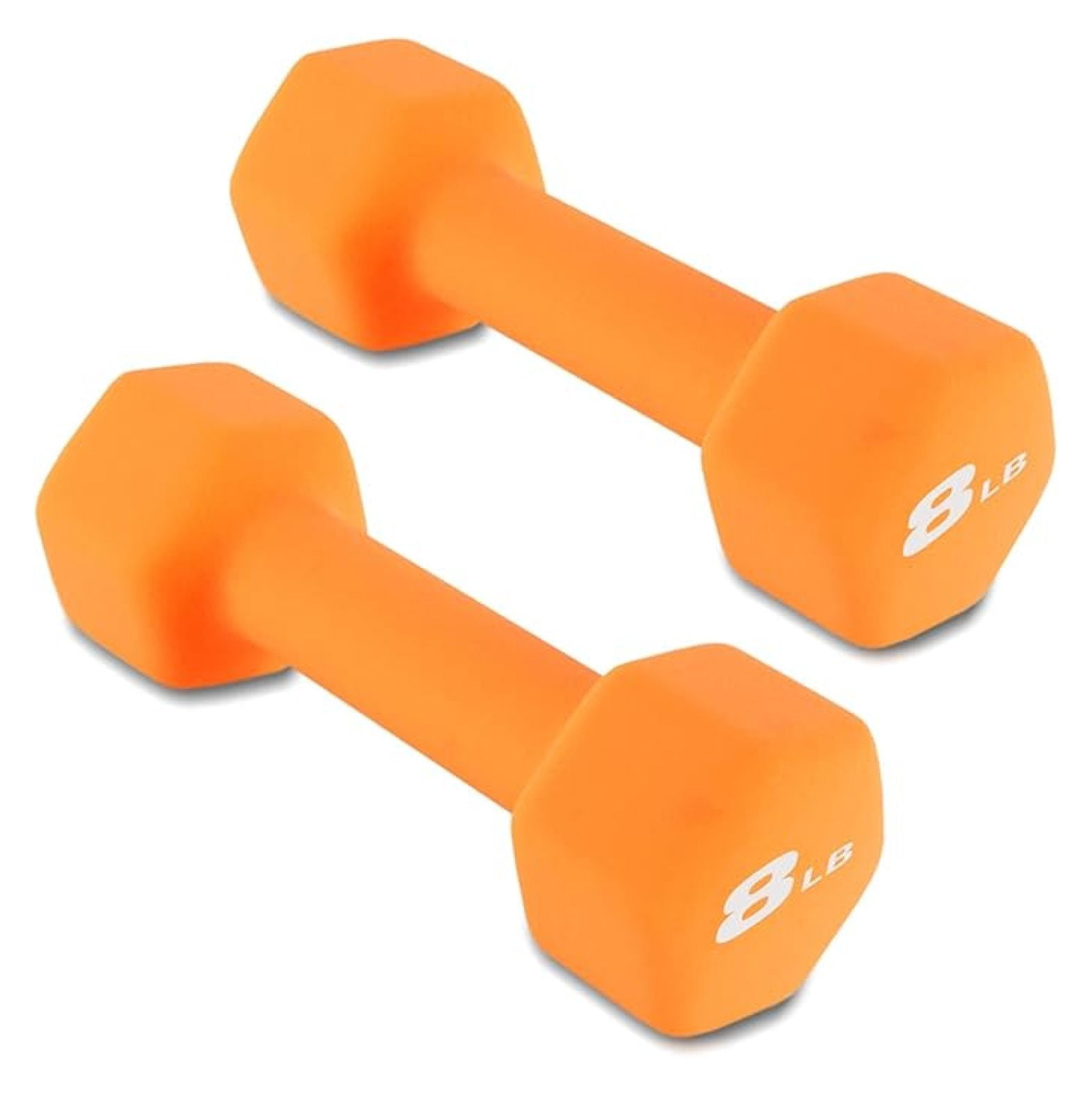 8LB Set of 2 Hex Dumbbells Rubber Coated Cast Iron Hex Black Dumbbell Free Weights for Exercises Neoprene Dumbbell Hand Weights Anti-Slip Anti-roll Hex Shape Colorful 8Lbs Pair