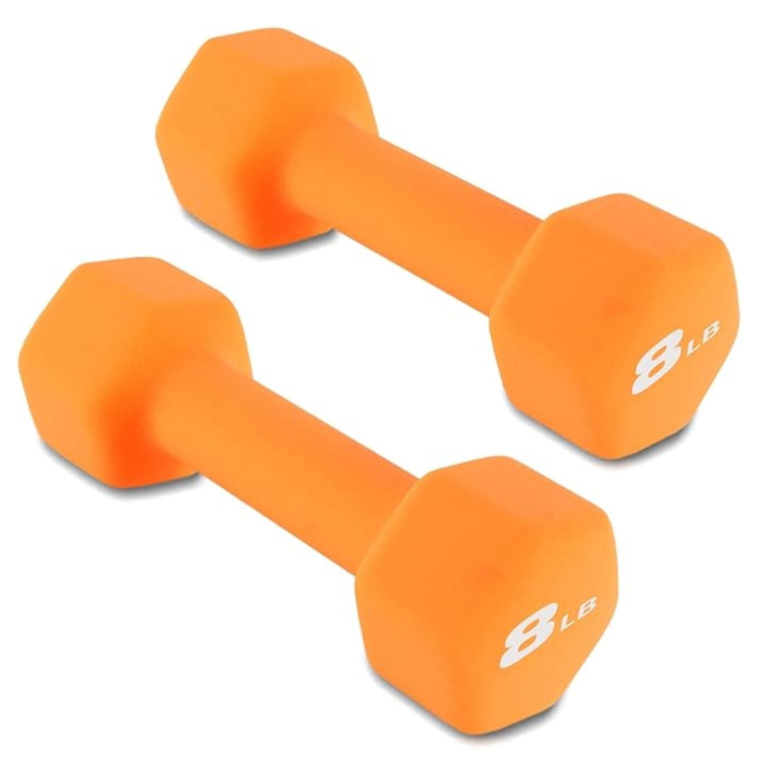 8LB Set of 2 Hex Dumbbells Rubber Coated Cast Iron Hex Black Dumbbell Free Weights for Exercises Neoprene Dumbbell Hand Weights Anti-Slip Anti-roll Hex Shape Colorful 8Lbs Pair