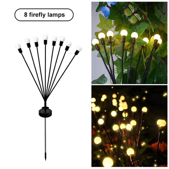 8LED Solar Light Outdoor Garden Decoration Landscape Lights Firework Firefly Lawn Lamps Country House Balcony Decor Lamp