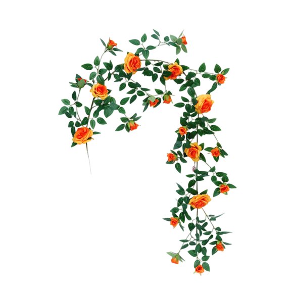 8M Artificial Flower Vine Fake Flower Vine Flower, Pipe Cover Balcony Decoration, 1 Piece Vine With Realistic Flower And Leaf Design