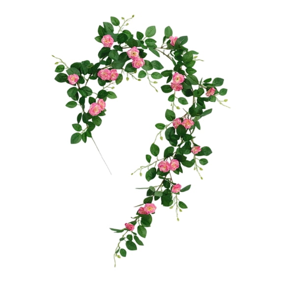 8M Artificial Flower Vine Fake Flower Vine Flower, Pipe Cover Balcony Decoration, Decorative Greenery For Indoor Outdoor Spaces