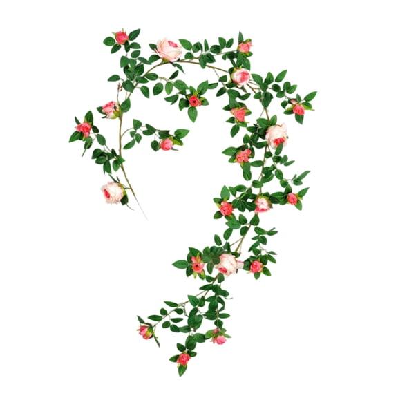 8M Artificial Flower Vine Fake Flower Vine, High Quality Construction With Realistic Leaves And Flowers, Easy To Install Pipe Cover For Hiding Pipes Wires And Unsightly