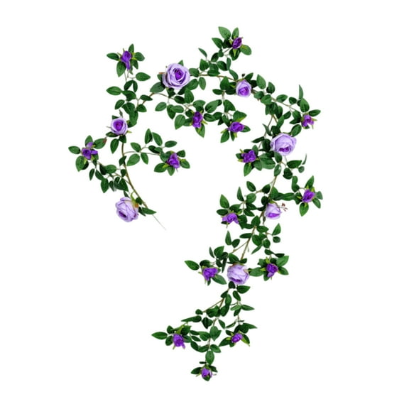 8M Artificial Flower Vine Fake Flower Vine, High Quality Construction With Realistic Leaves And Flowers, Easy To Install Pipe Cover For Hiding Pipes Wires And Unsightly