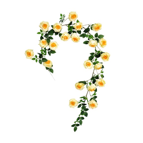 8M Artificial Flower Vine Fake Plant With Flowers And Green Leaves For Hiding Pipes And Balcony Decoration 1 Piece