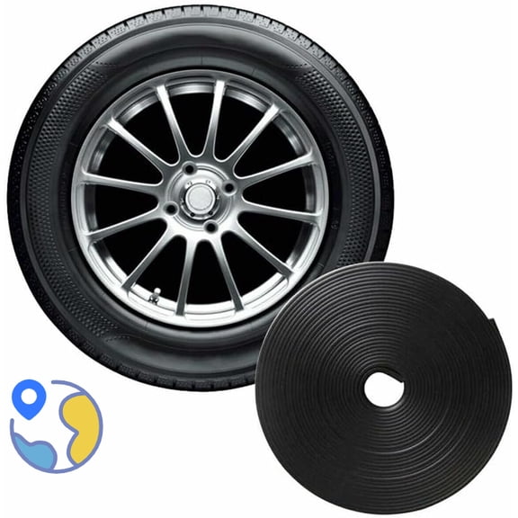 8M Car Wheel Rim Edge Protector Vehicle Tire Guard Sticker Rubber Strip Line (Black)