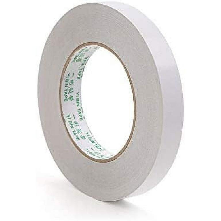 Double Sided Tape Paper Masking Industrial Strength Tape 1/2  Clear Premium Easy Peel 108FT AZM : Tools & Home Improvement