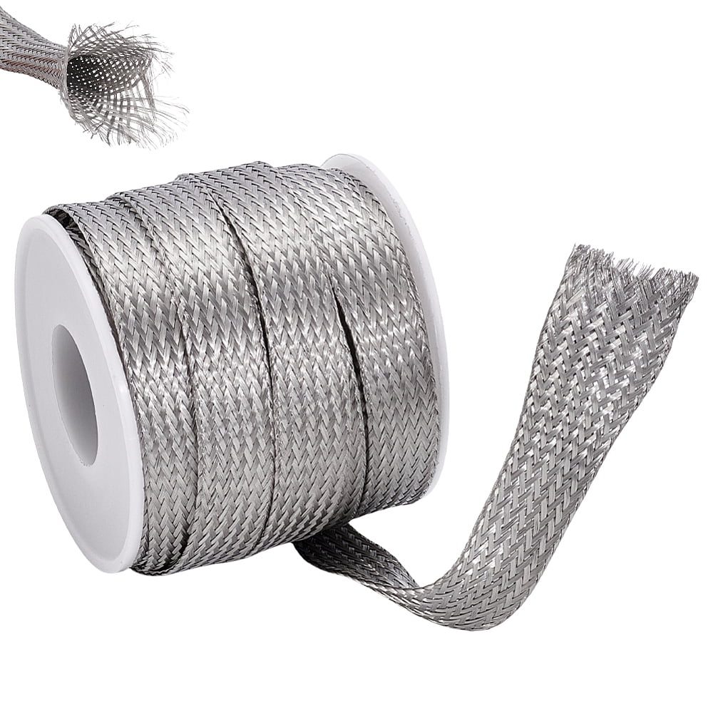 8M Flat 304 Stainless Steel Sleeving Knitting Scalable Network Ribbon ...