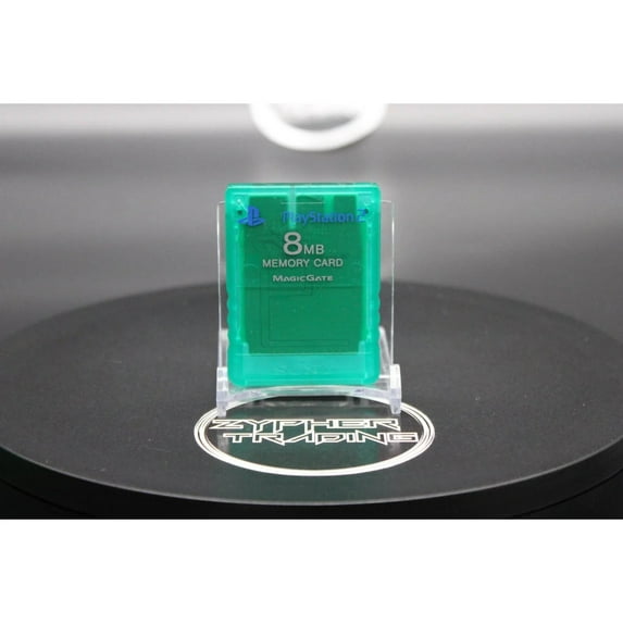 Restored 8MB Memory Card Translucent Emerald OEM SCPH-10020 Sony PlayStation 2 PS2 (Refurbished)
