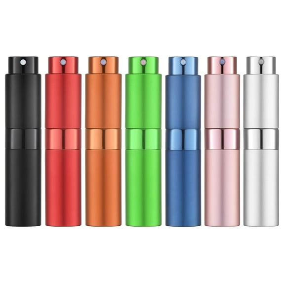 8ML Atomizer Perfume Spray Bottle for Travel (3/7 PCS) Empty Cologne Dispenser, Portable Sprayer (Multi-colored)