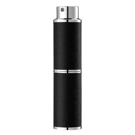 8ML Perfume Atomizer, Empty Leather Cologne Spray Bottle, Mini Perfume Sprayer Dispenser for Travel (1PCS, Black)