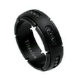 thumbnail image 1 of 8MM Comfort Fit Titanium Wedding Band Matte Finish Black CZ Titanium Ring (Size 6 to 15), 1 of 4