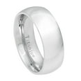 thumbnail image 1 of 8MM Comfort Fit Titanium Wedding Band White Finish Classic Domed Titanium Ring (Size 5 to 13), 1 of 3