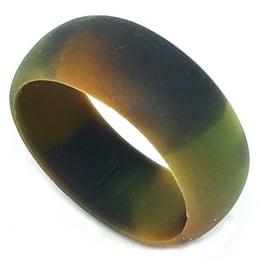 FSR FLEXIBLE SILICON RINGS 8MM Men or Ladies Flexible CAMO Silicon Rubber Wedding Band Ring Walmart