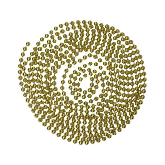 8MM Round String Beads Chain Garland Fixed Plating String Bead Pendant for Wedding Christmas Birthday Stage Decoration (Golden, 5M/Roll)