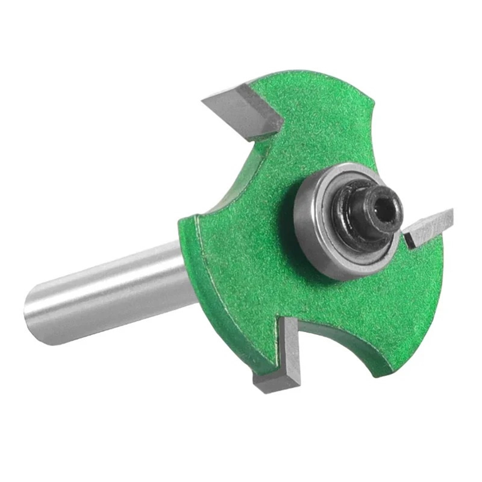 Woodworking Rabbit Cutter 8MM Shank Green 3 Carbide Slotting Cutter Bit With Bearing Rabbeting ...