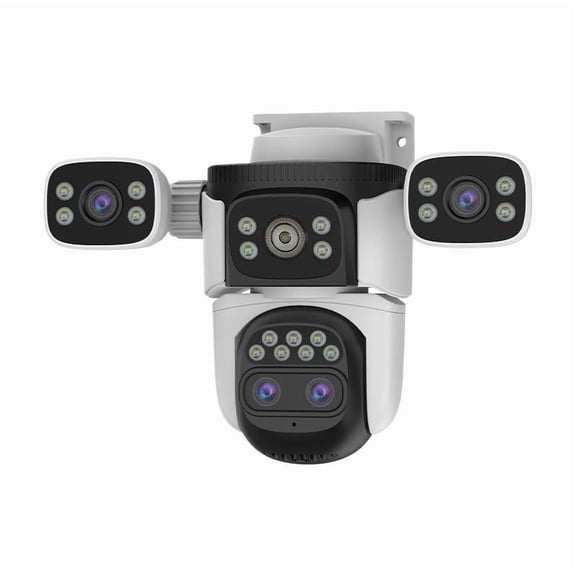 8MP 4-Lens 4G Camera, 10X Zoom, Dual-Light Night Vision, 2-Way Audio, Motion Alert