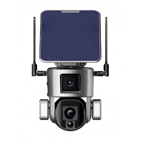 8MP 4G Solar Camera, 360 PTZ, 20X Zoom, Dual-Light Color Night Vision, 2-Way Audio