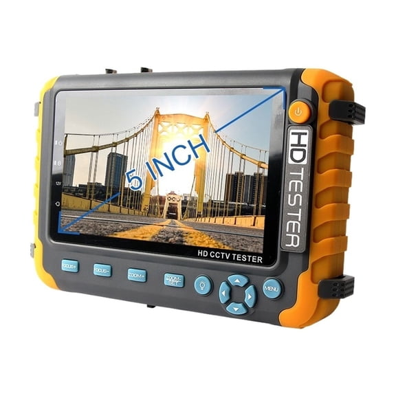 8MP 4K CCTV Security Camera Tester 5 Inch TFT LCD Monitor For 4 IN 1 TVI AHD CVI Analog Security Cam Tester Video Test ,Video Surveillance Testing