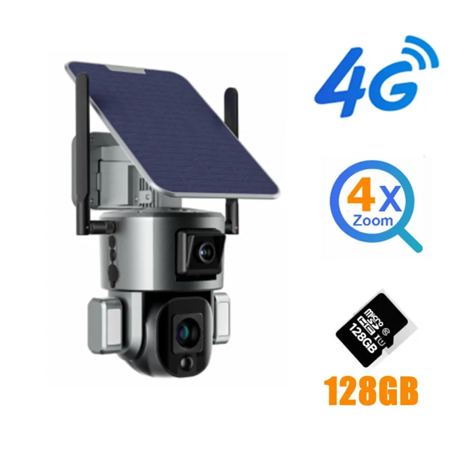 8MP 4K IP Panoramic 180 View 4K Solar Security Cameras Solar Security Camera With AI Motion Detection CCTV Solar Surveillance