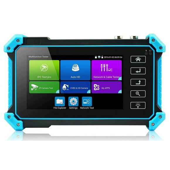 8MP 5 in 1 AHD CVI TVI CVBS IP Camera Tester Monitor, 8MP HD Display Video Monitor IPS Touch Screen Outdoor IPC Tester Support POE PTZ WiFi RS485 HDMI & VGA Input DC12V Output