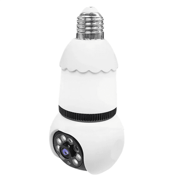 8MP Lamp Bulb WiFi Camera 32G Memory Card Smart IP Camera Surveillance Two-Way Audio Color Night Vision 360 AI Tracking