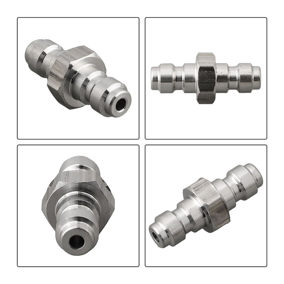 8Mm Dual Male Quick Connect Adaptor Foster Fitting Stainless Steel
