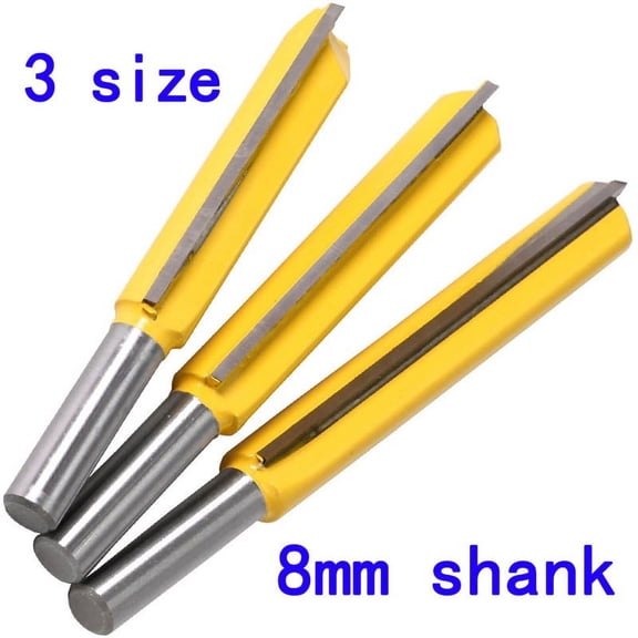 8Mm Shank Carbide Extra Long Straight Router Bit Woodworking Cutter 3 Sizes For Acrylic Mdf Pvc Engraving Chamfer Router Bits 8*1/2*76 Smile Home