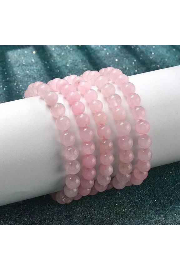 8Mm Stretchy Stone Bracelets Assorted Natural Gemstone Beads Healing Reiki T60