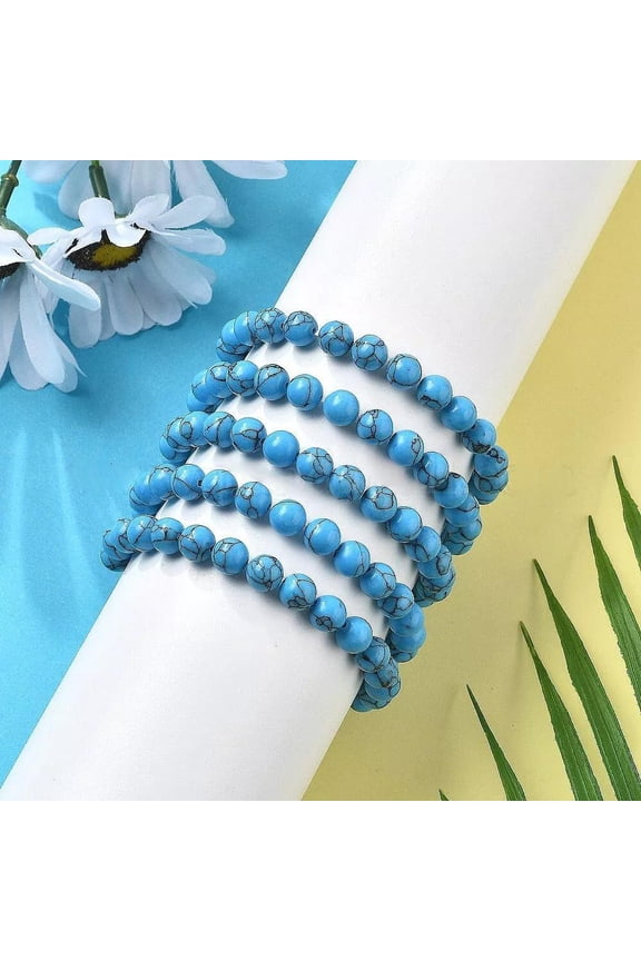 8Mm Stretchy Stone Bracelets Assorted Natural Gemstone Beads Healing Reiki T60