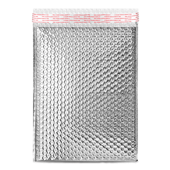 8NET 11x15" Cool Shield Thermal Bubble Mailers, Case of 75 Foil Matte Glamour Mail Envelopes, Self Sealing Adhesive Water Tear and Puncture Resistant Cool Shipping package