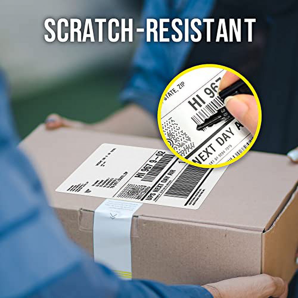 8NET 4 x 6 White Fanfold Direct Thermal Mailing Shipping Labels Self ...