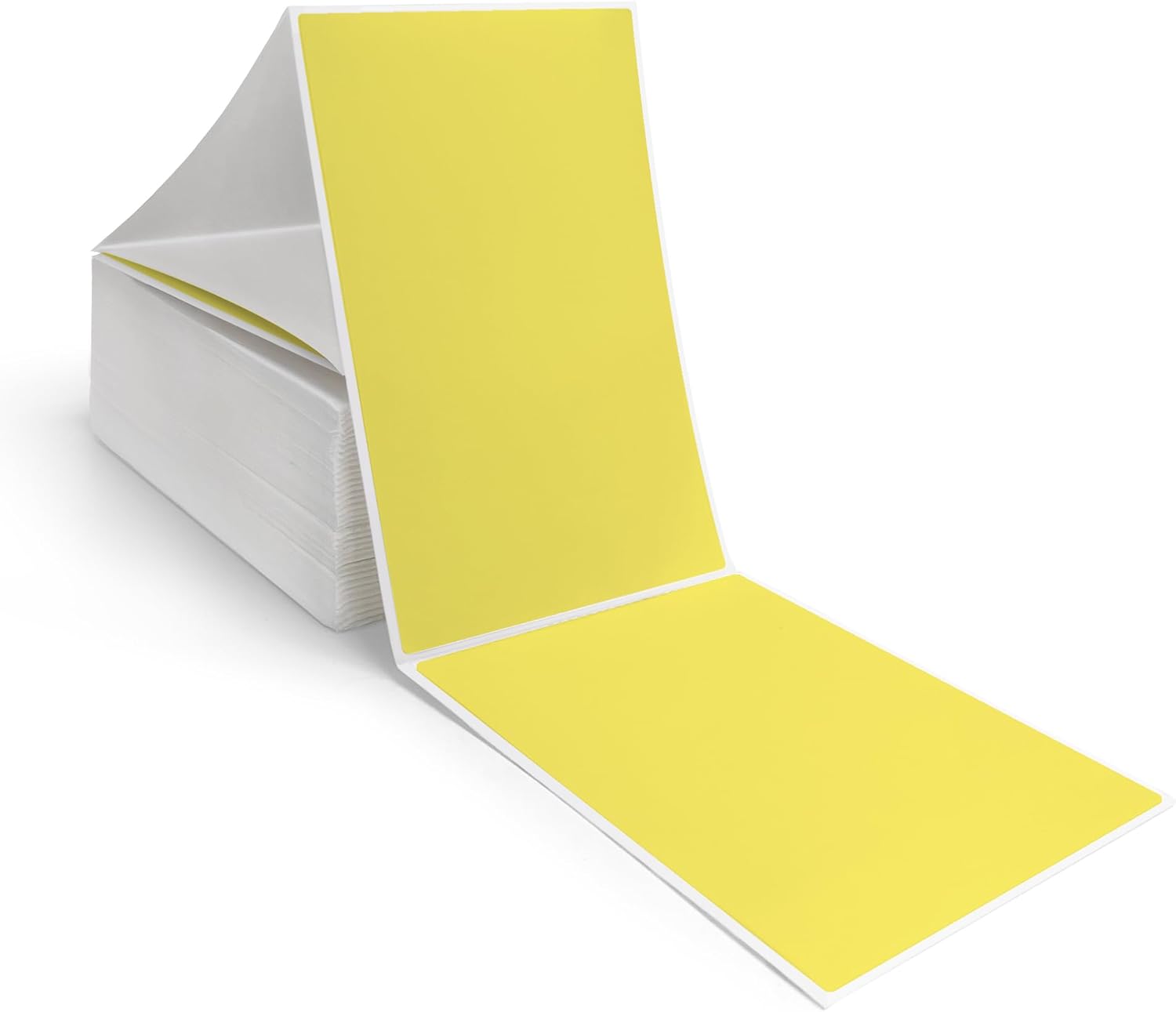 8NET 4 x 6 Yellow Fanfold Direct Thermal Mailing Shipping Labels Self ...