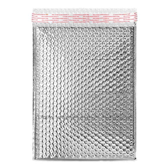 8NET 6x6.5" Cool Shield Thermal Bubble Mailers, Case of 150 Foil Matte Glamour Mail Envelopes, Self Sealing Adhesive Water Tear and Puncture Resistant Cool Shipping package